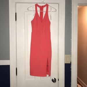 Aglow neon coral dress